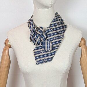 NWT Ogsplosh Women's Ascot Navy Plaid Dog Print Size M